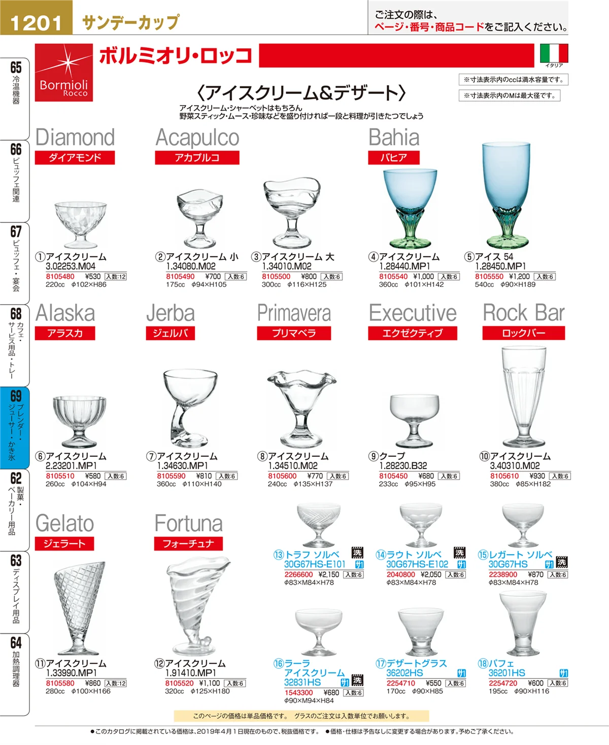 EBM業務用厨房用品カタログvol.19・ページ番号1201・ブレンダー・ジューサー・かき氷