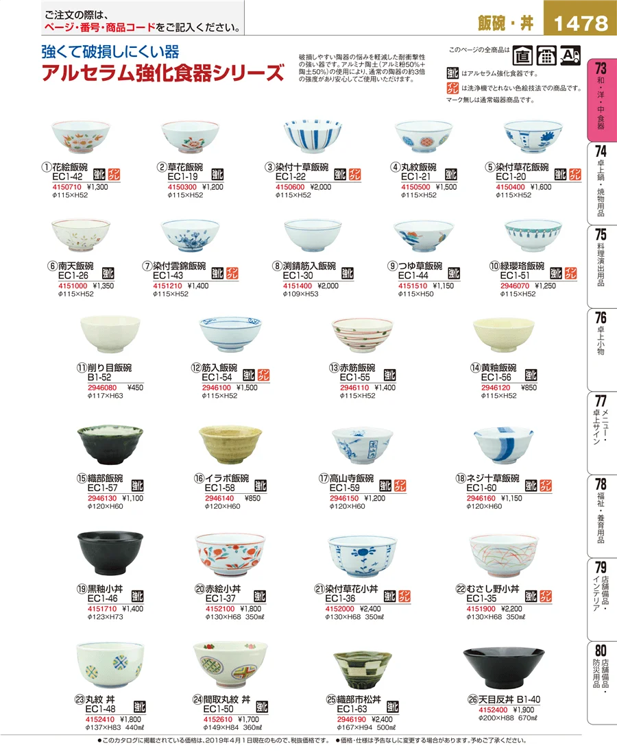 和・洋・中 食器 ページ1478