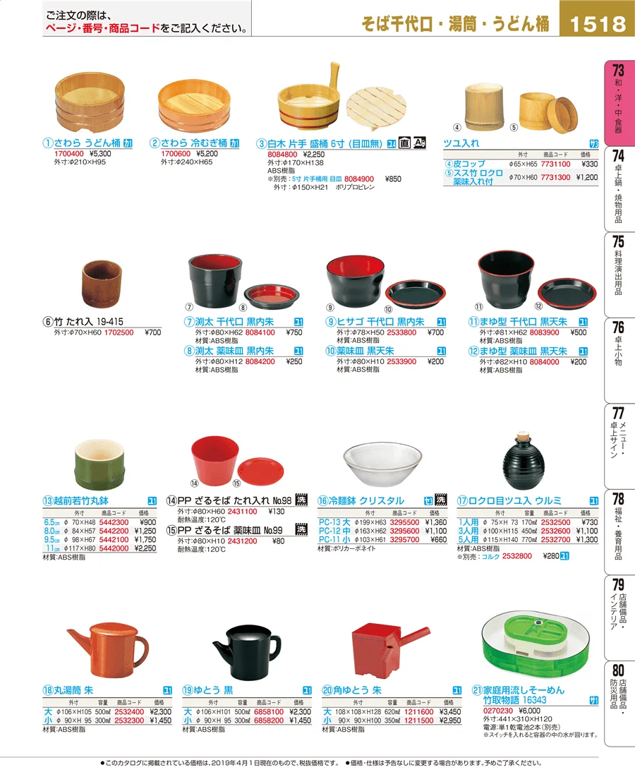 和・洋・中 食器 ページ1518