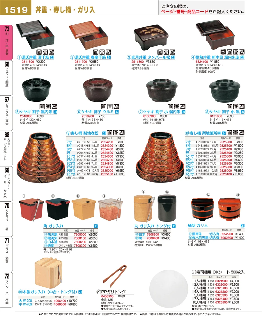 和・洋・中 食器 ページ1519