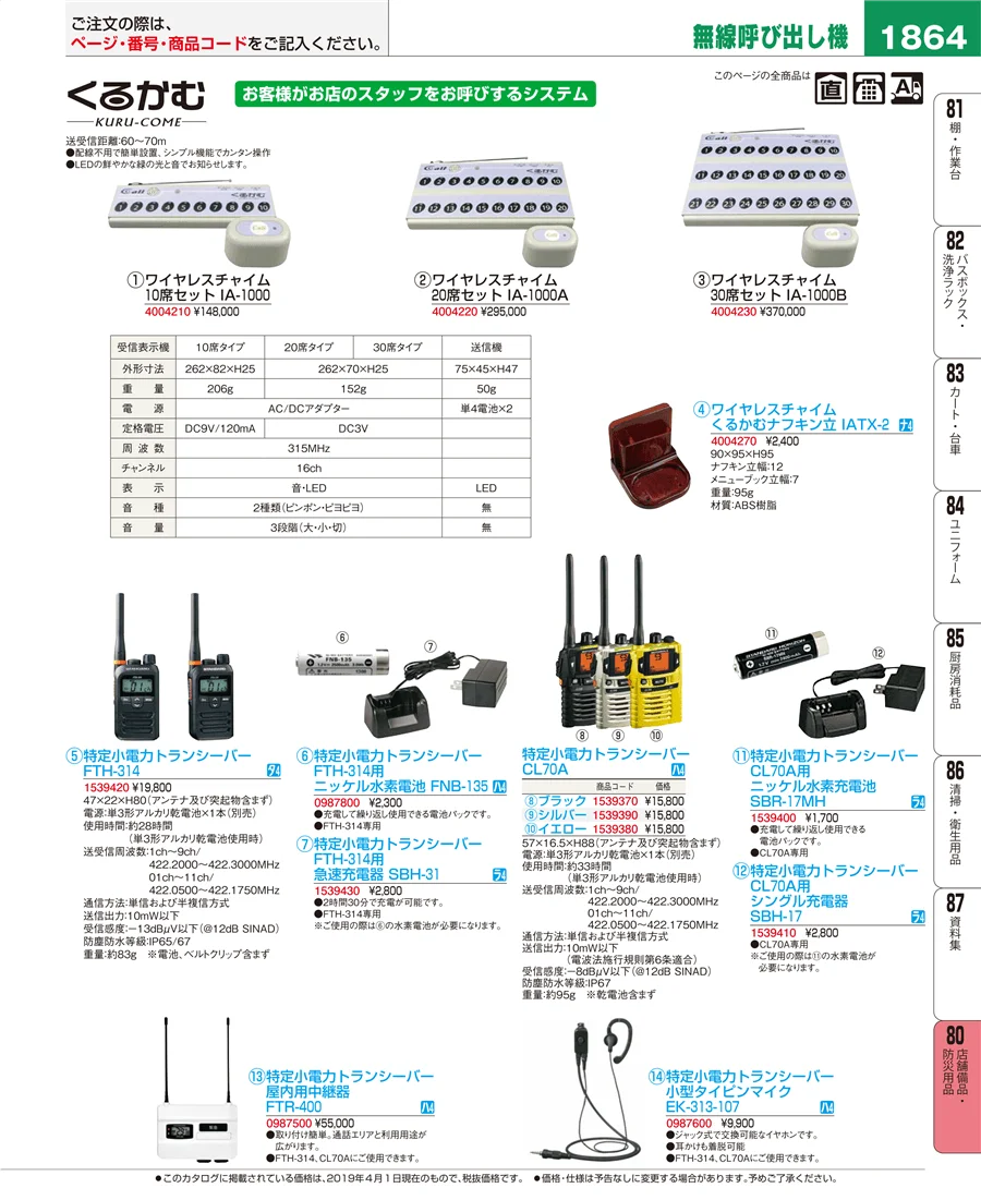 店舗備品・防災用品 ページ1864