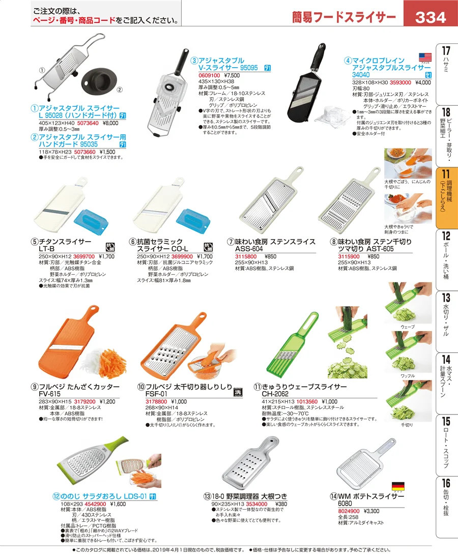 調理機械（下ごしらえ） ページ334