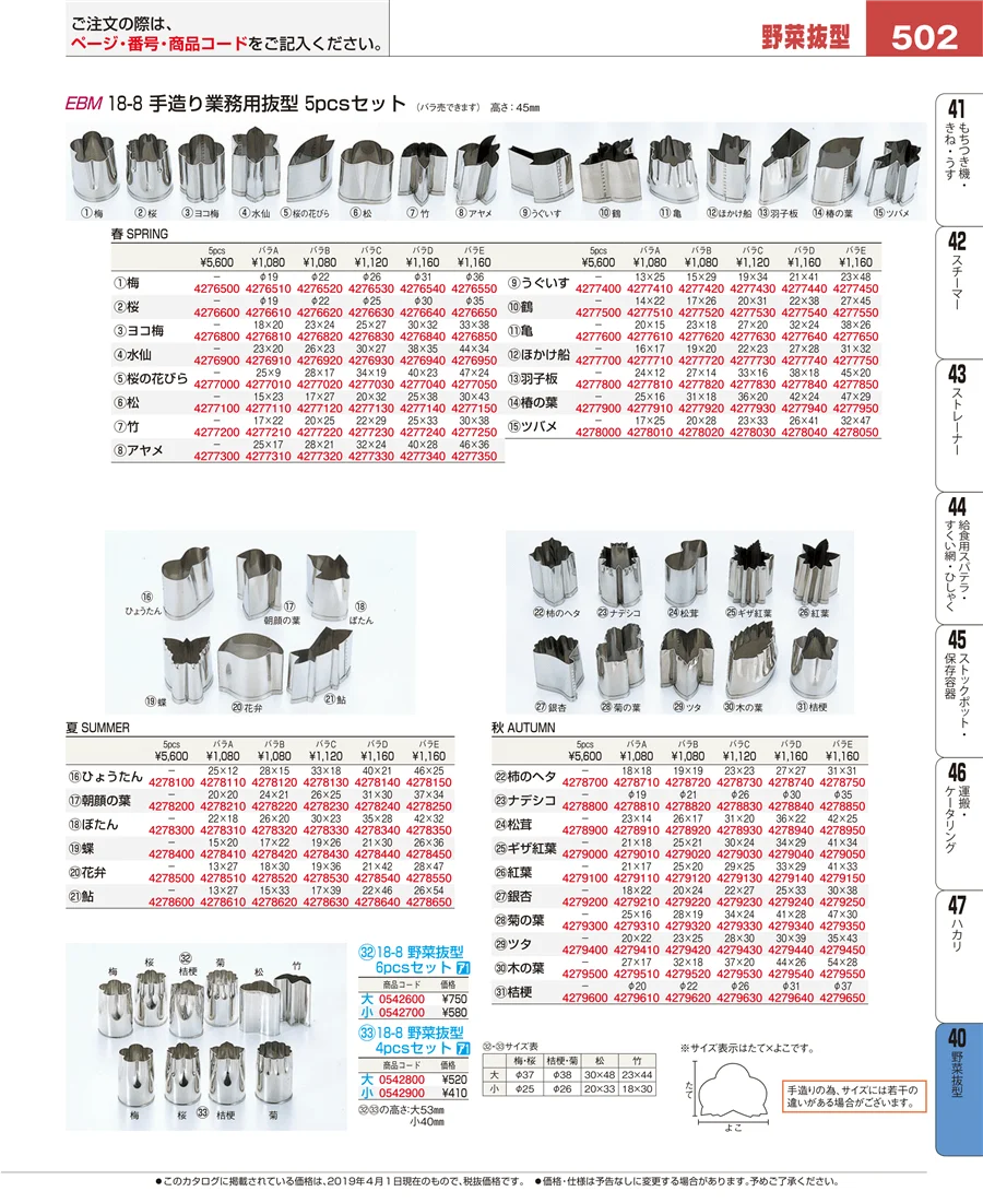 野菜抜型 ページ502