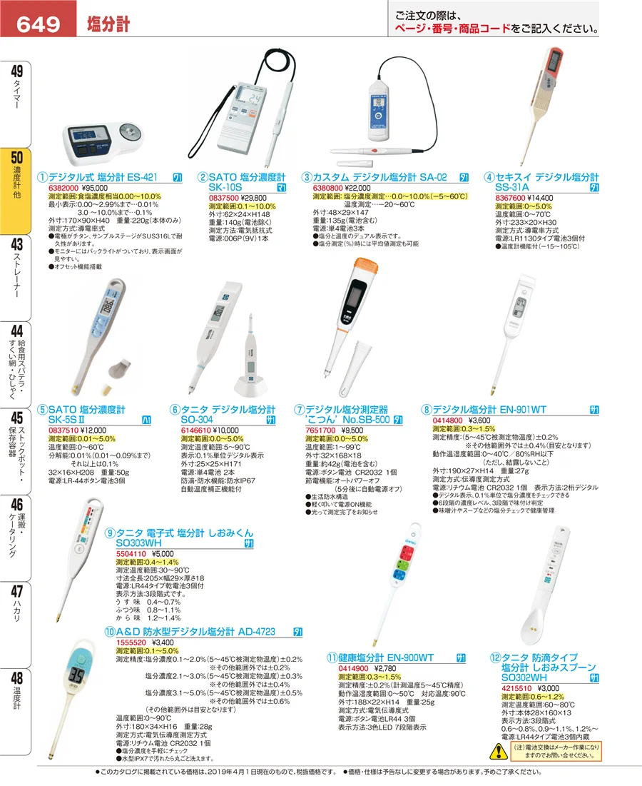 濃度計 他 ページ649
