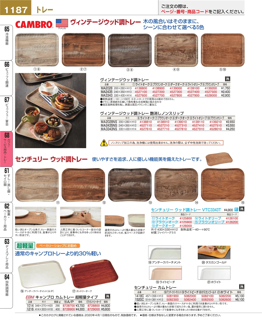 カフェ・サービス用品・トレー ページ1187