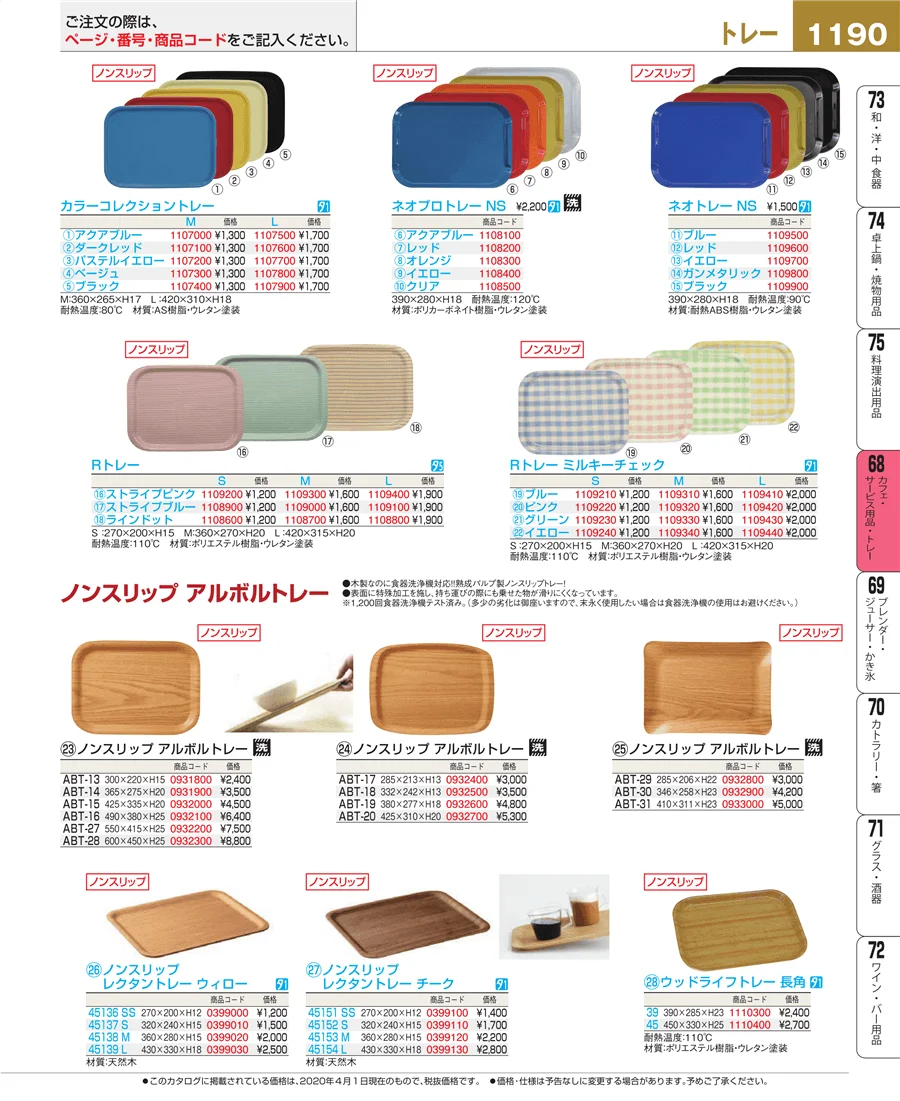 カフェ・サービス用品・トレー ページ1190