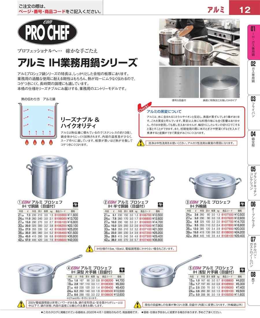 ＩＨ・ガス兼用鍋 ページ12