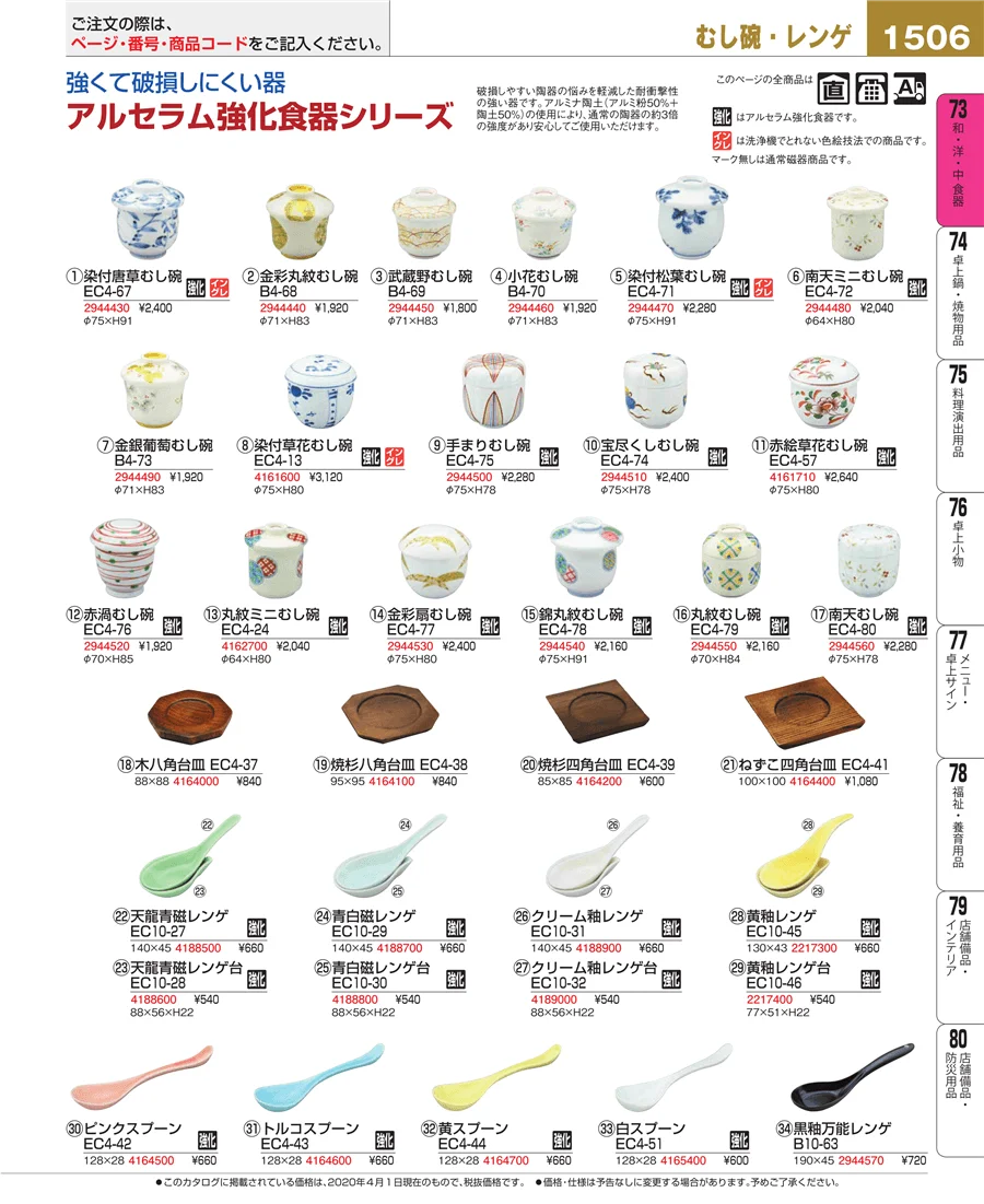 和・洋・中 食器 ページ1506