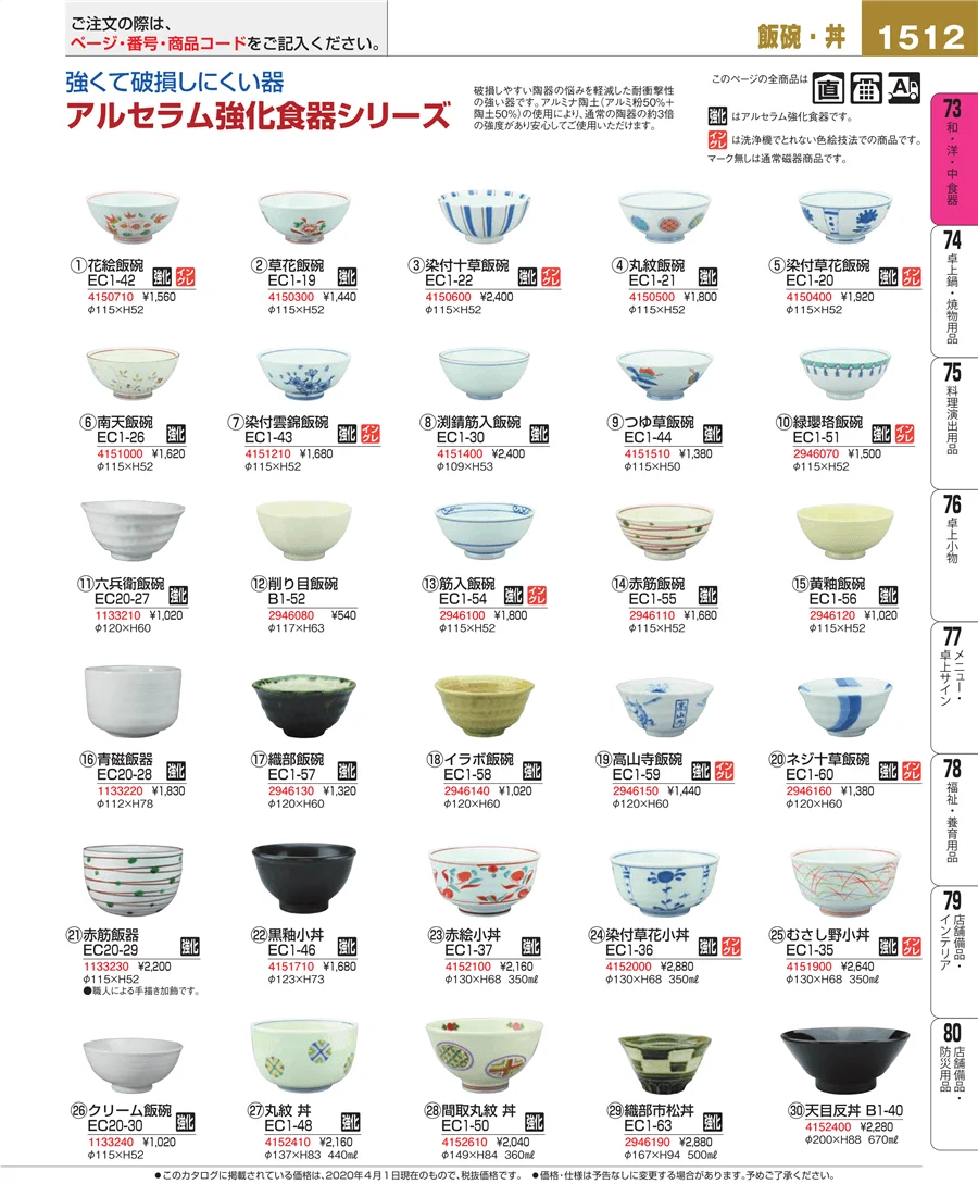 和・洋・中 食器 ページ1512