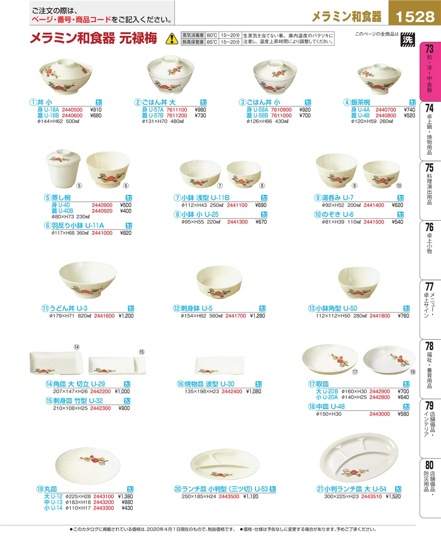 和・洋・中 食器 ページ1528