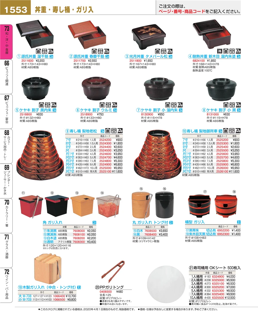 和・洋・中 食器 ページ1553