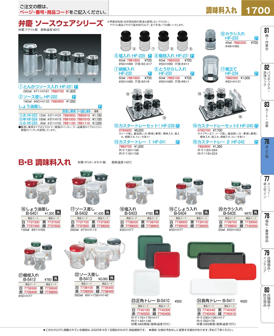 卓上小物 ページ1700