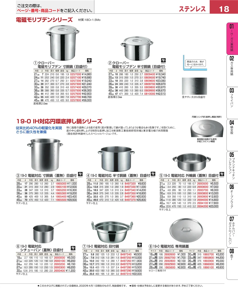 ＩＨ・ガス兼用鍋 ページ18