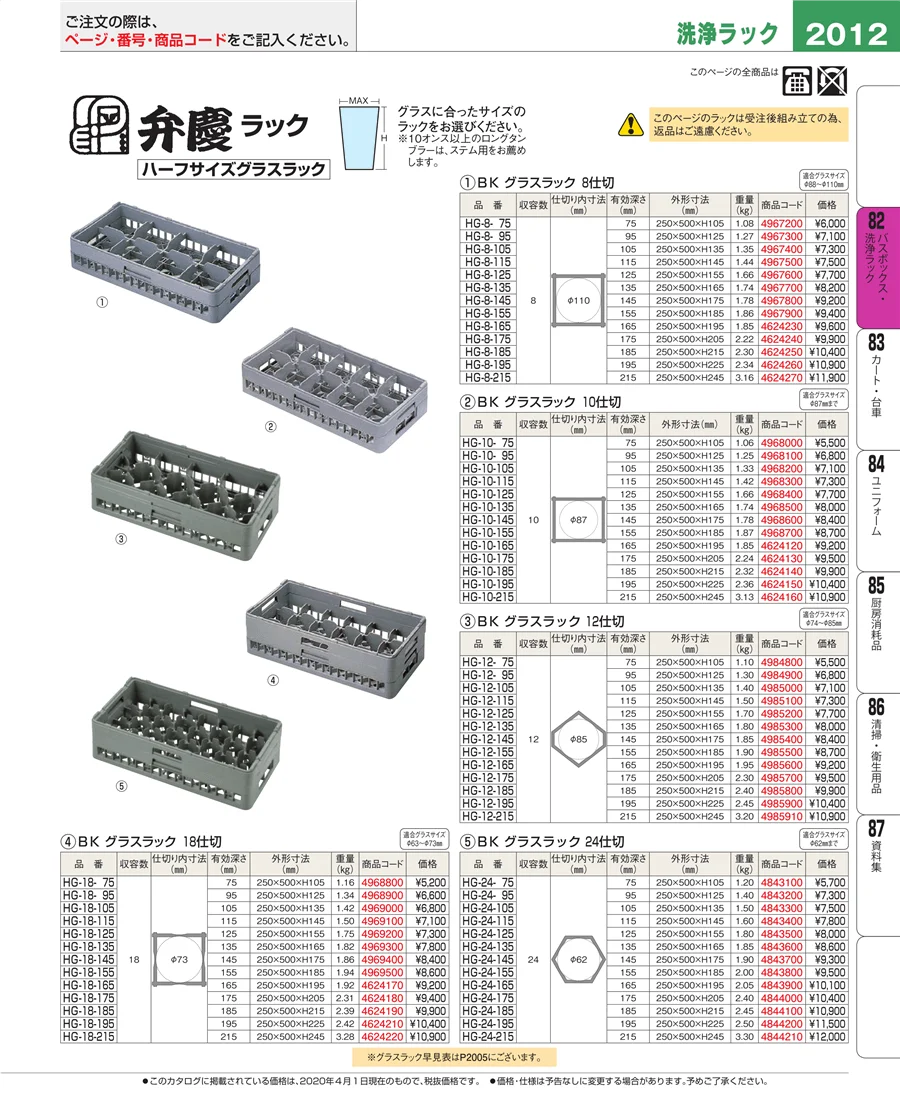 バスボックス・洗浄ラック ページ2012