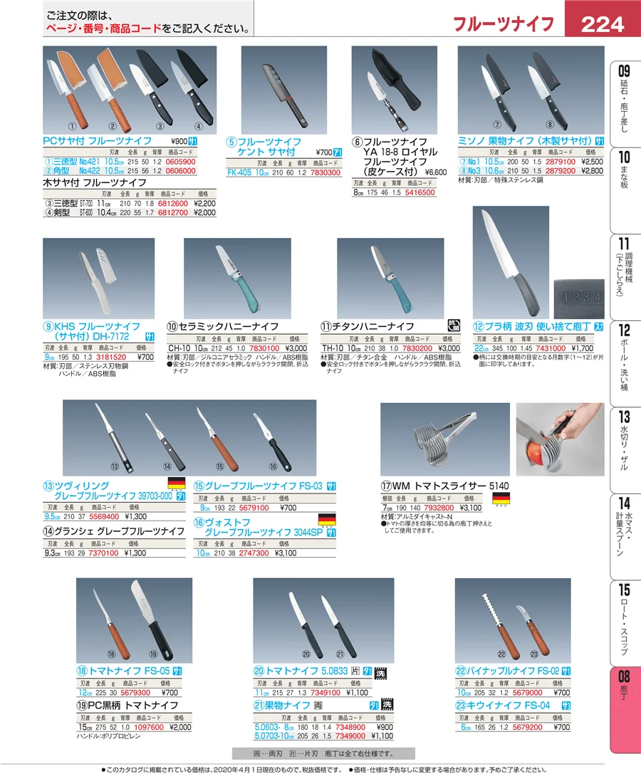 庖丁 ページ224