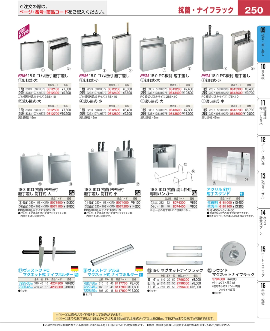 砥石・庖丁差し ページ250