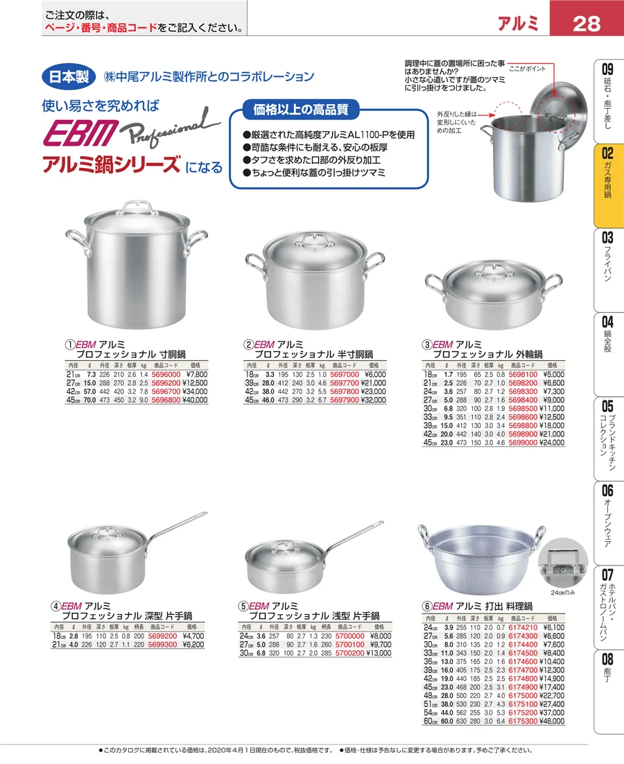ガス専用鍋 ページ28