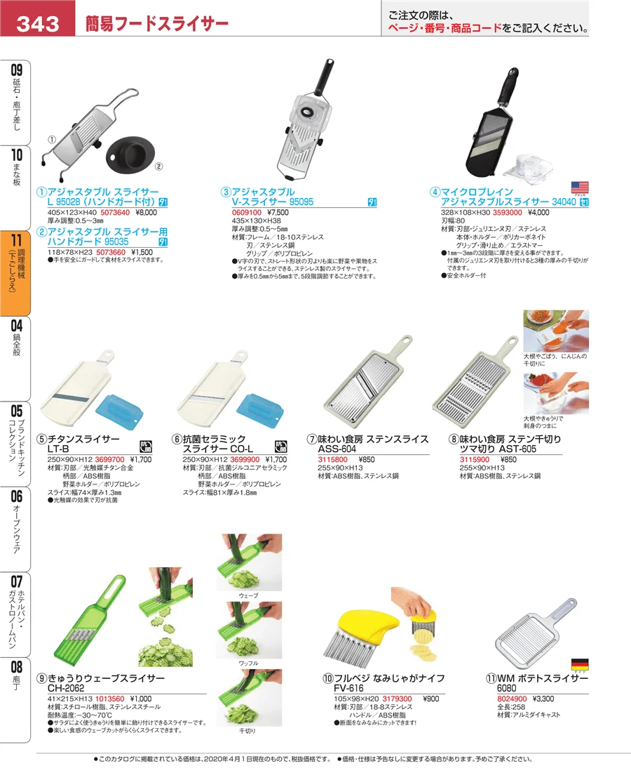 調理機械（下ごしらえ） ページ343