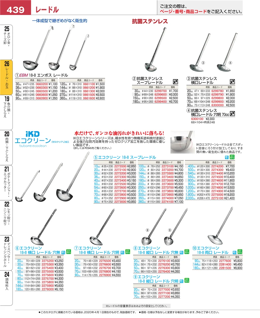 レードル・お玉 ページ439