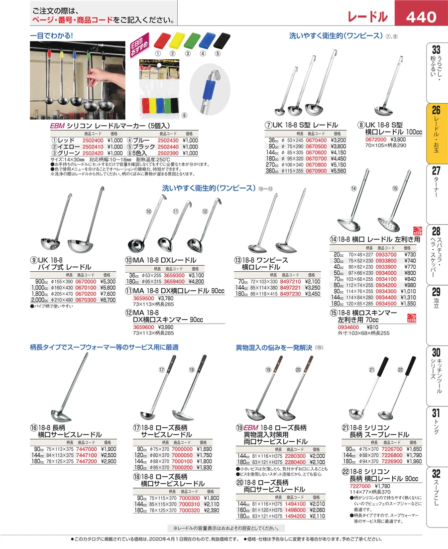 レードル・お玉 ページ440