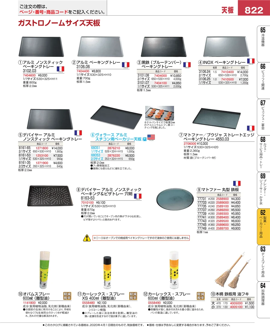 製菓・ベーカリー用品 ページ822