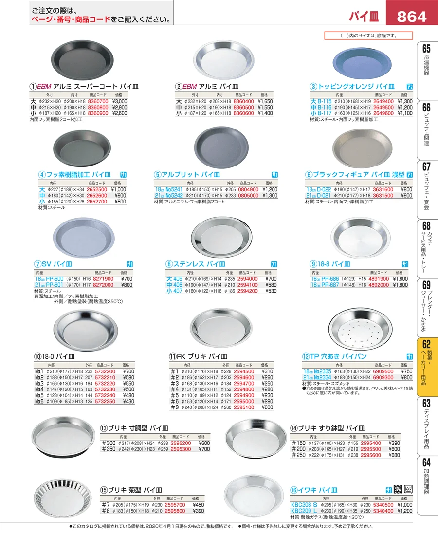 製菓・ベーカリー用品 ページ864