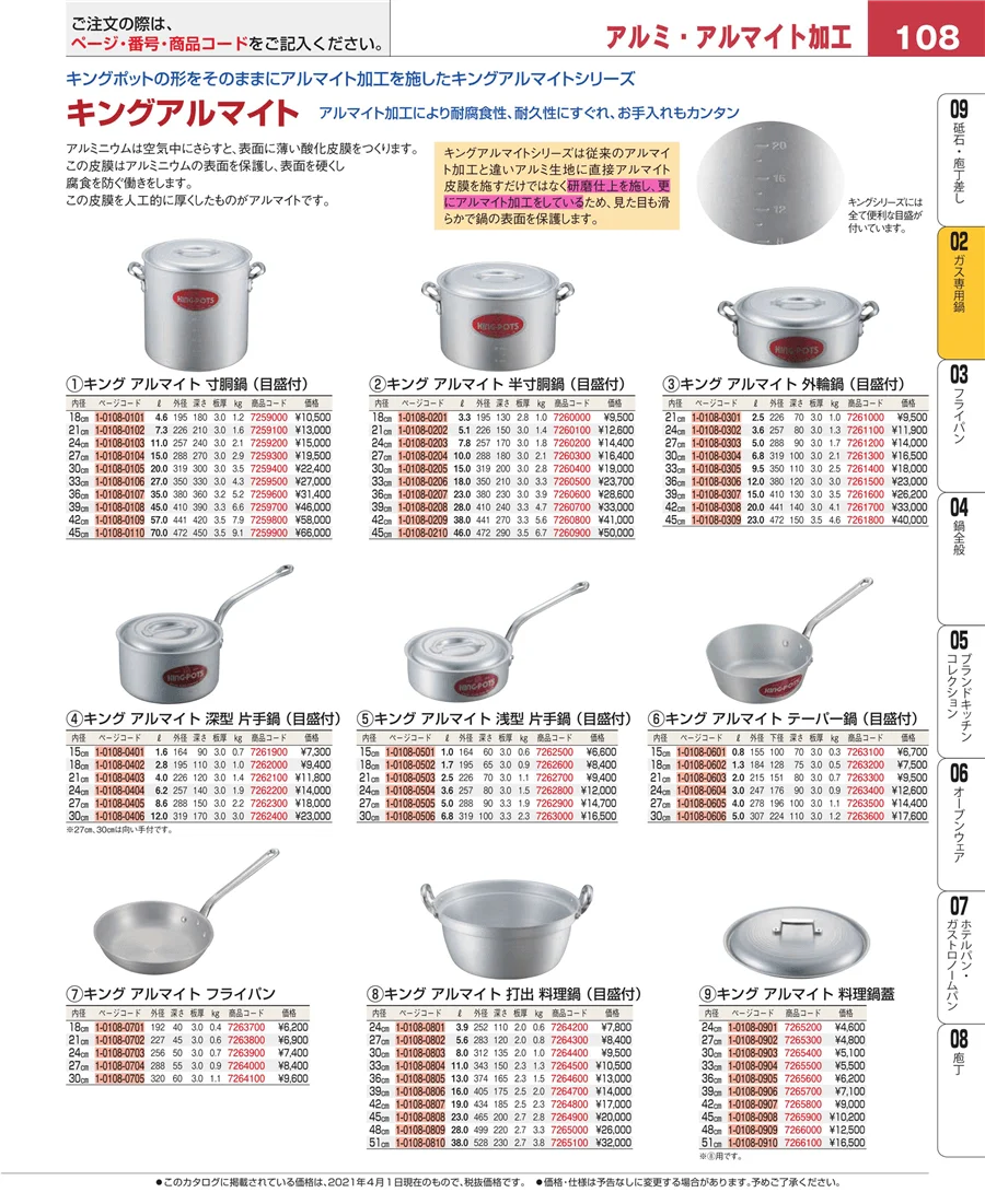 ガス専用鍋 ページ108