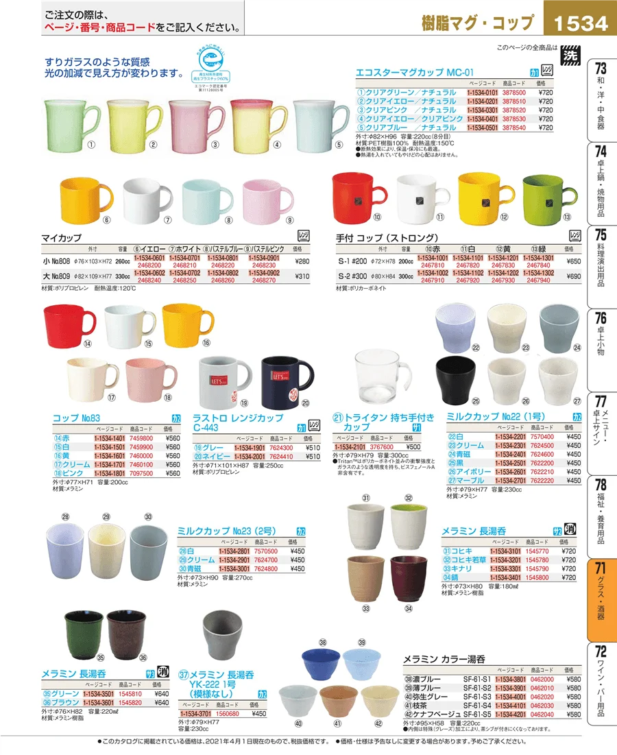グラス・酒器 ページ1534