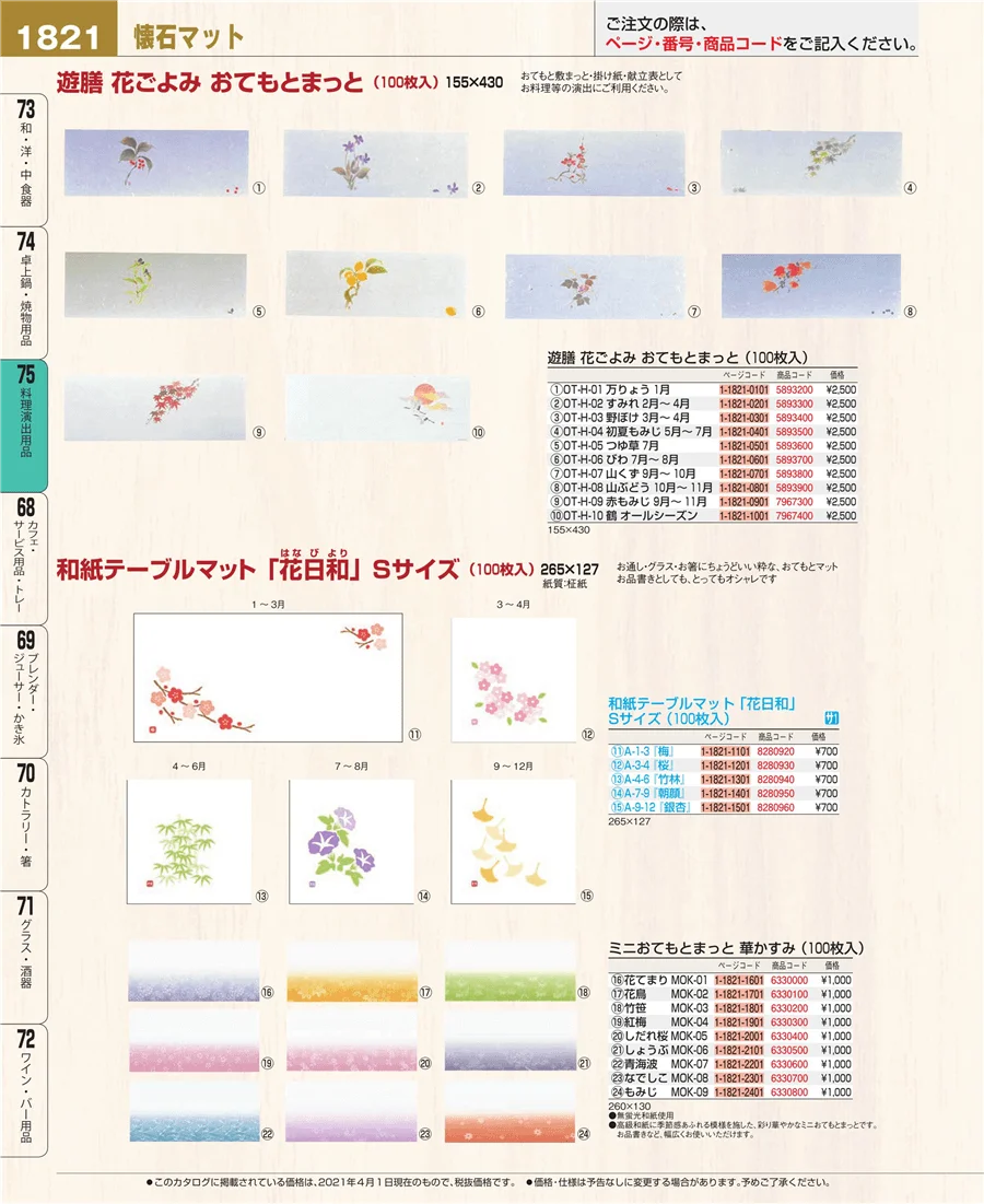 料理演出用品 ページ1821