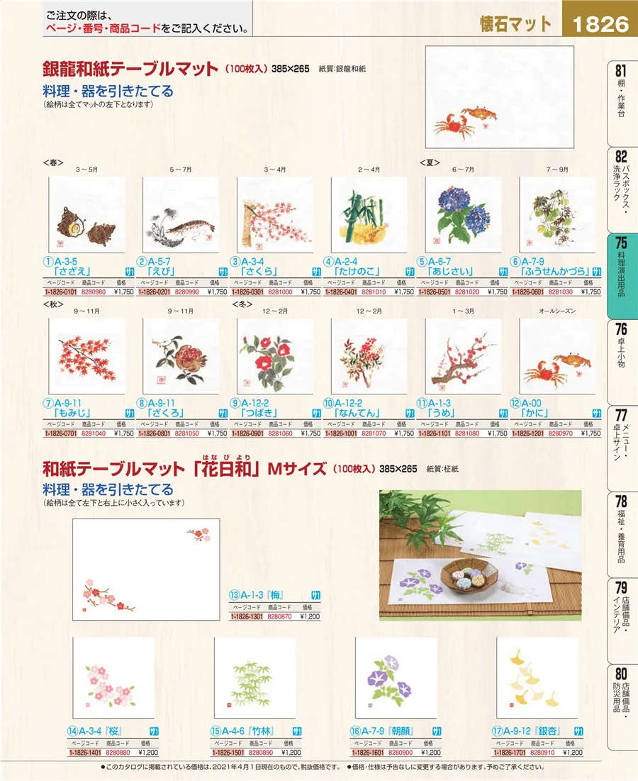 料理演出用品 ページ1826