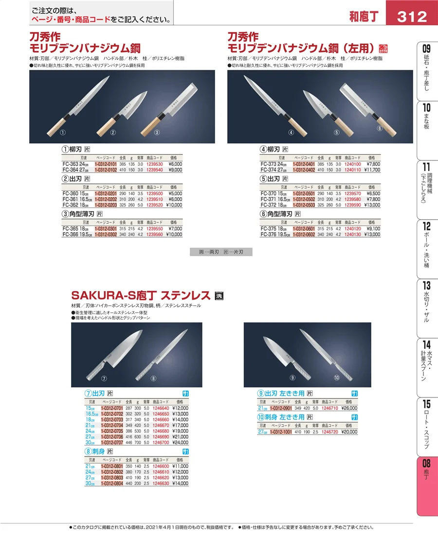 庖丁 ページ312