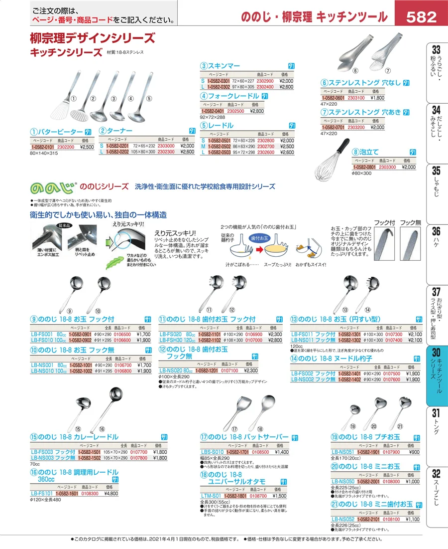 キッチンツールシリーズ ページ582