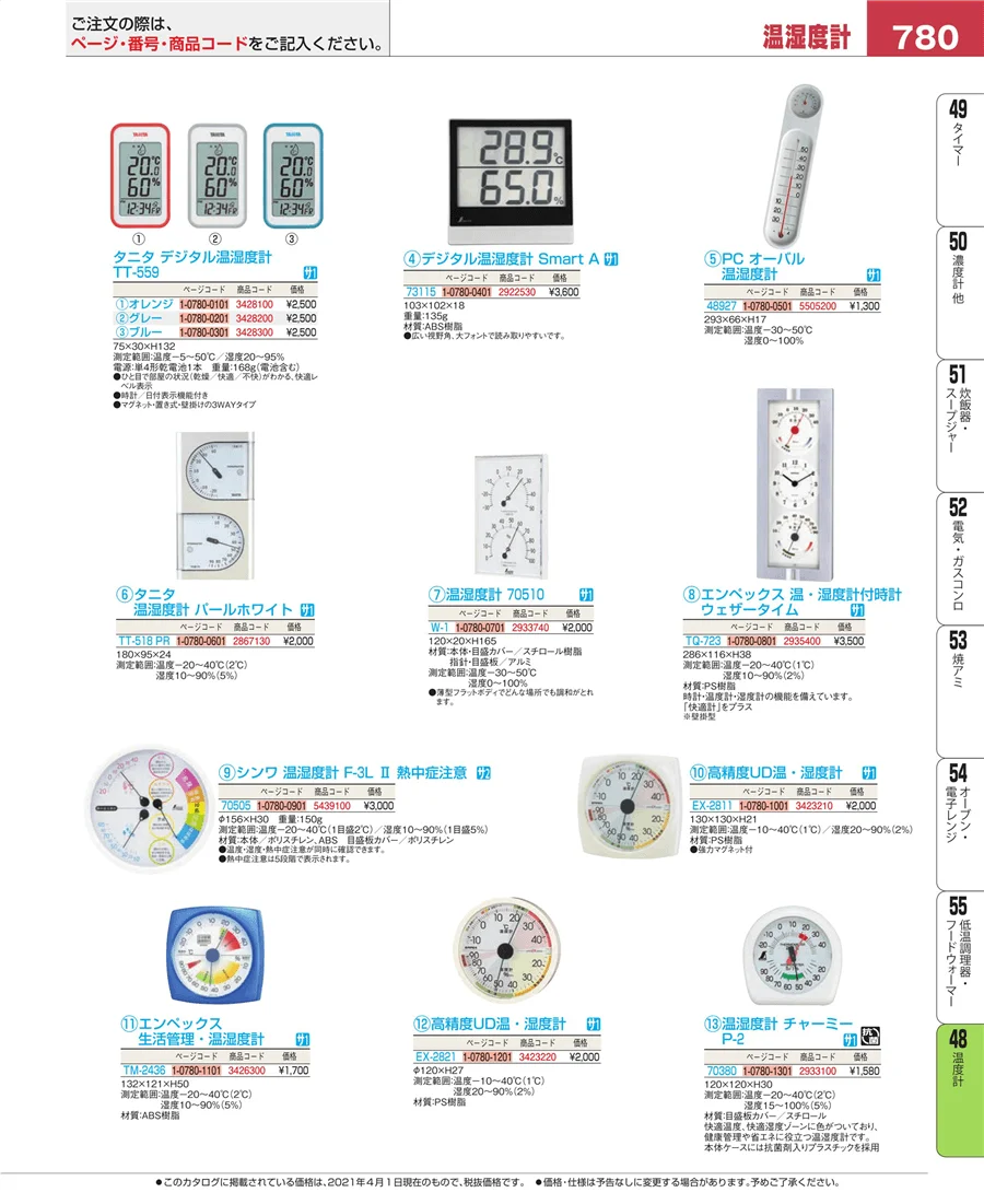 温度計 ページ780