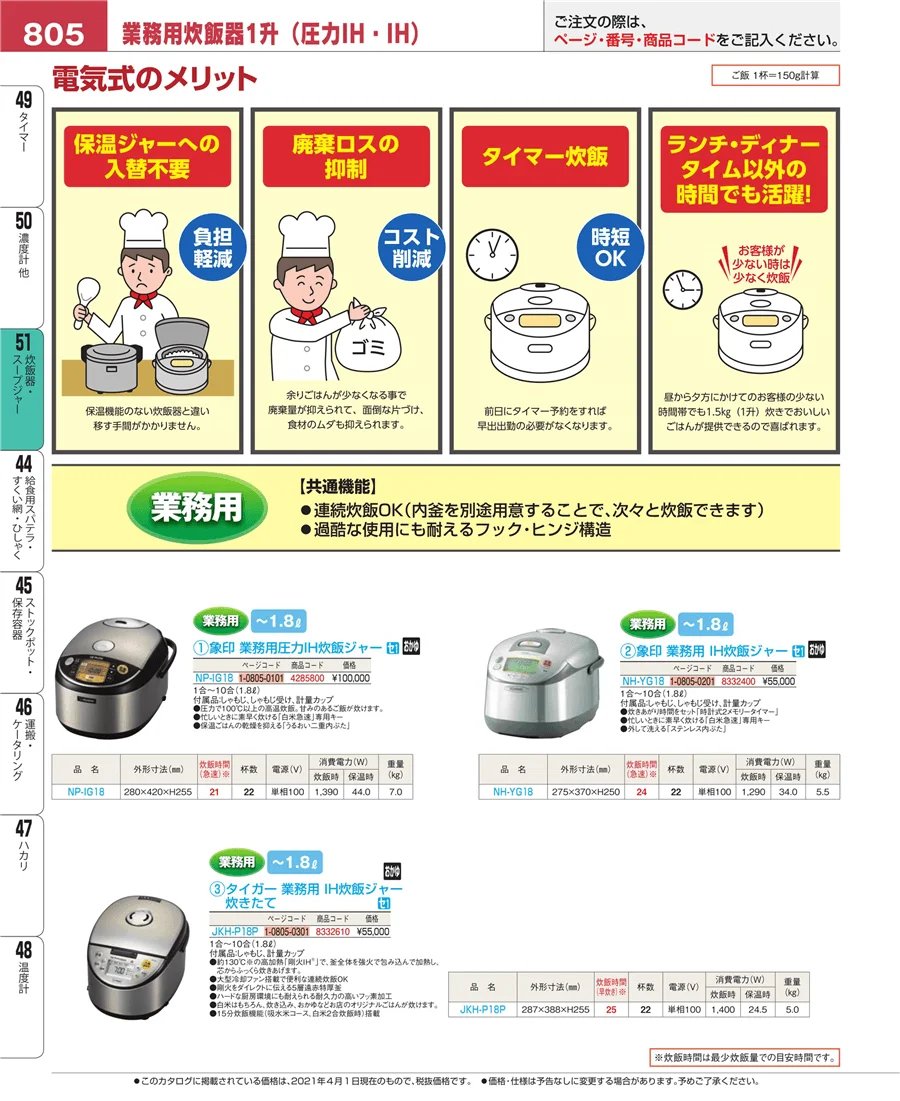 炊飯器・スープジャー ページ805
