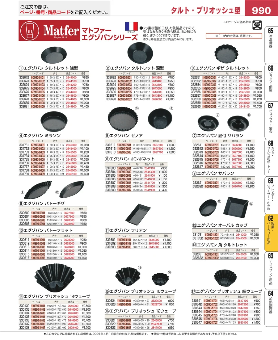 製菓・ベーカリー用品 ページ990