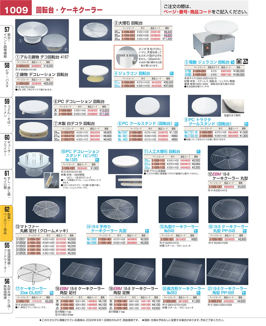 製菓・ベーカリー用品 ページ1009