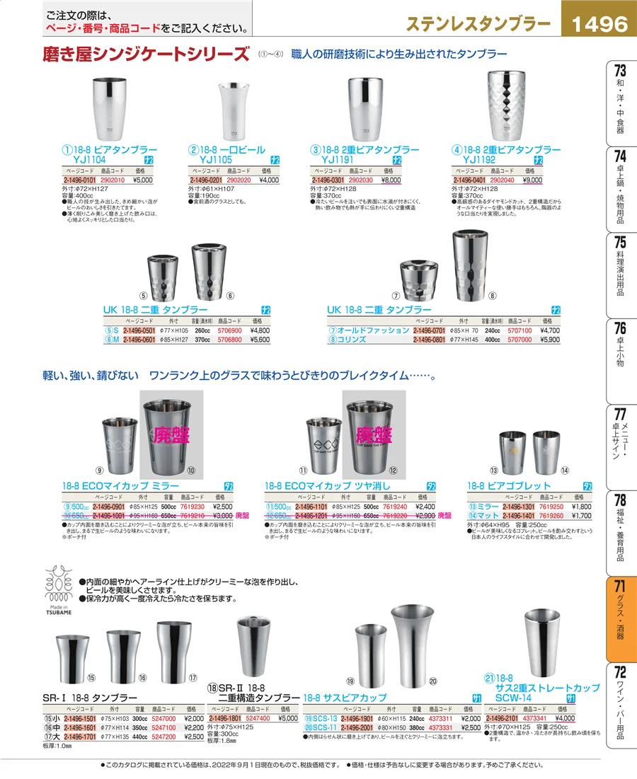 グラス・酒器 ページ1496