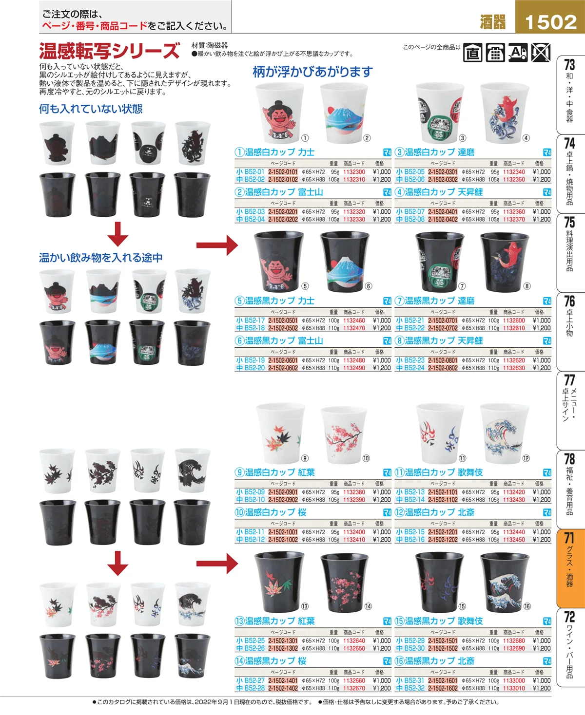 EBM業務用厨房用品カタログvol.22・ページ番号1502・グラス・酒器
