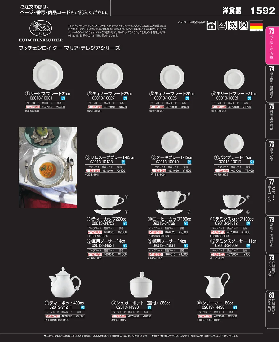 和・洋・中 食器 ページ1592