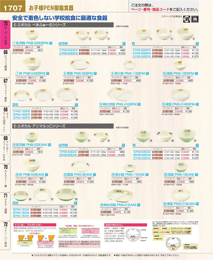 和・洋・中 食器 ページ1707