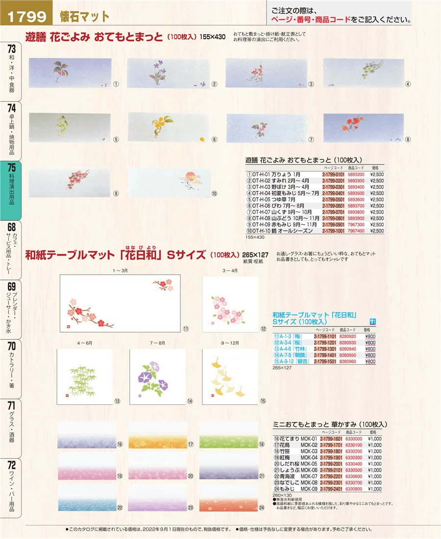 料理演出用品 ページ1799