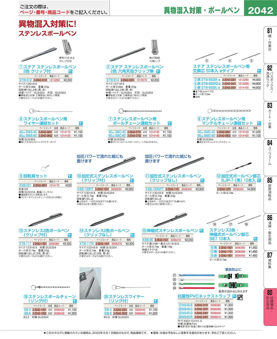 店舗備品・防災用品 ページ2042
