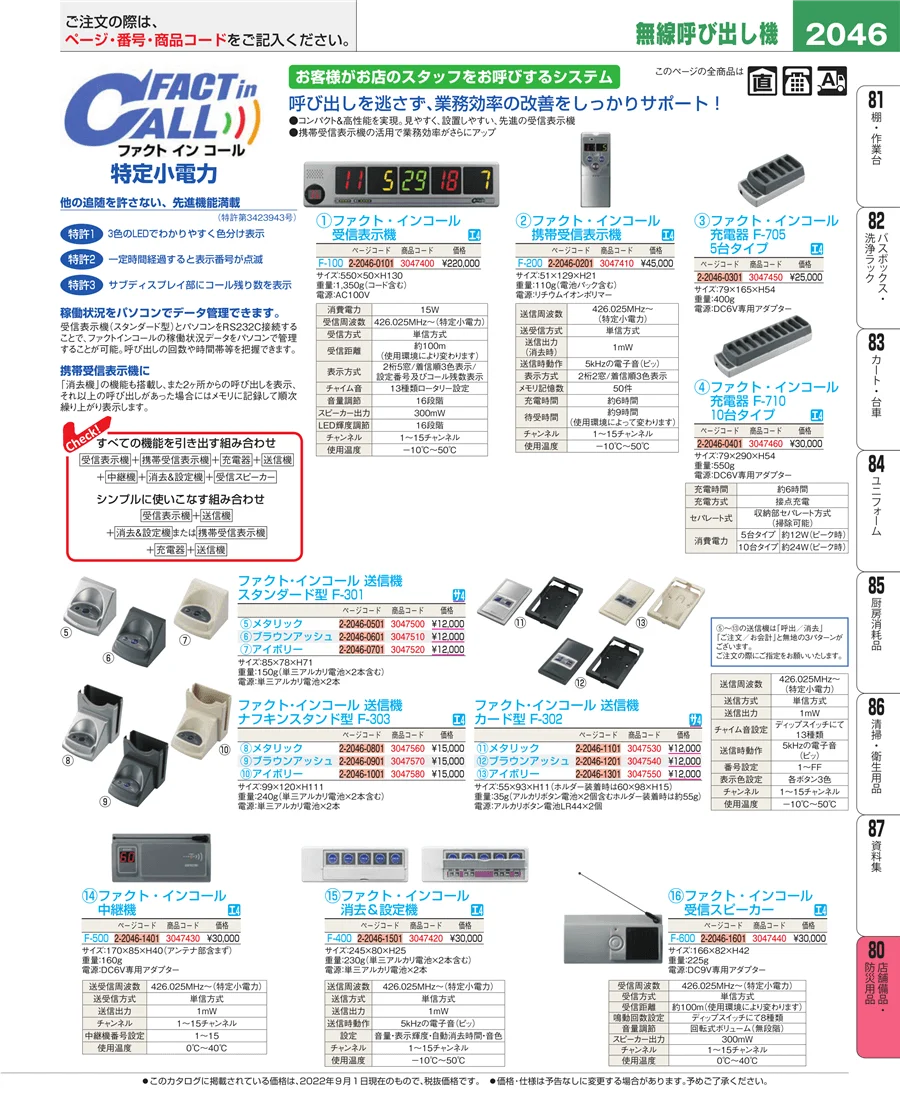 店舗備品・防災用品 ページ2046