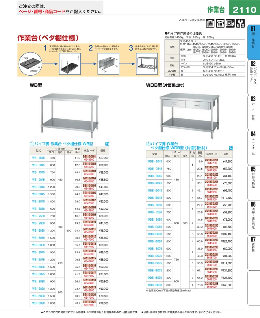 棚・作業台 ページ2110