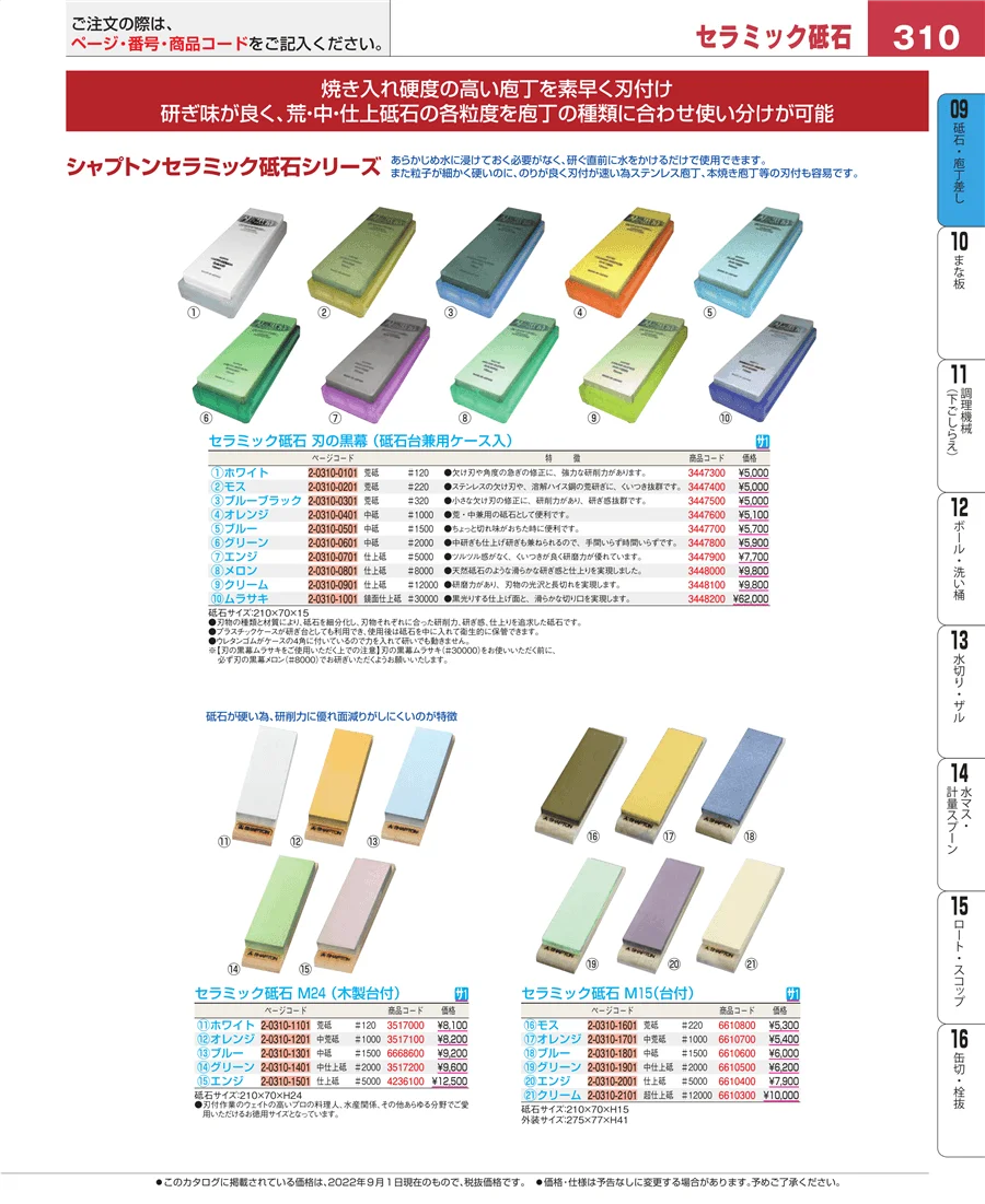 砥石・庖丁差し ページ310