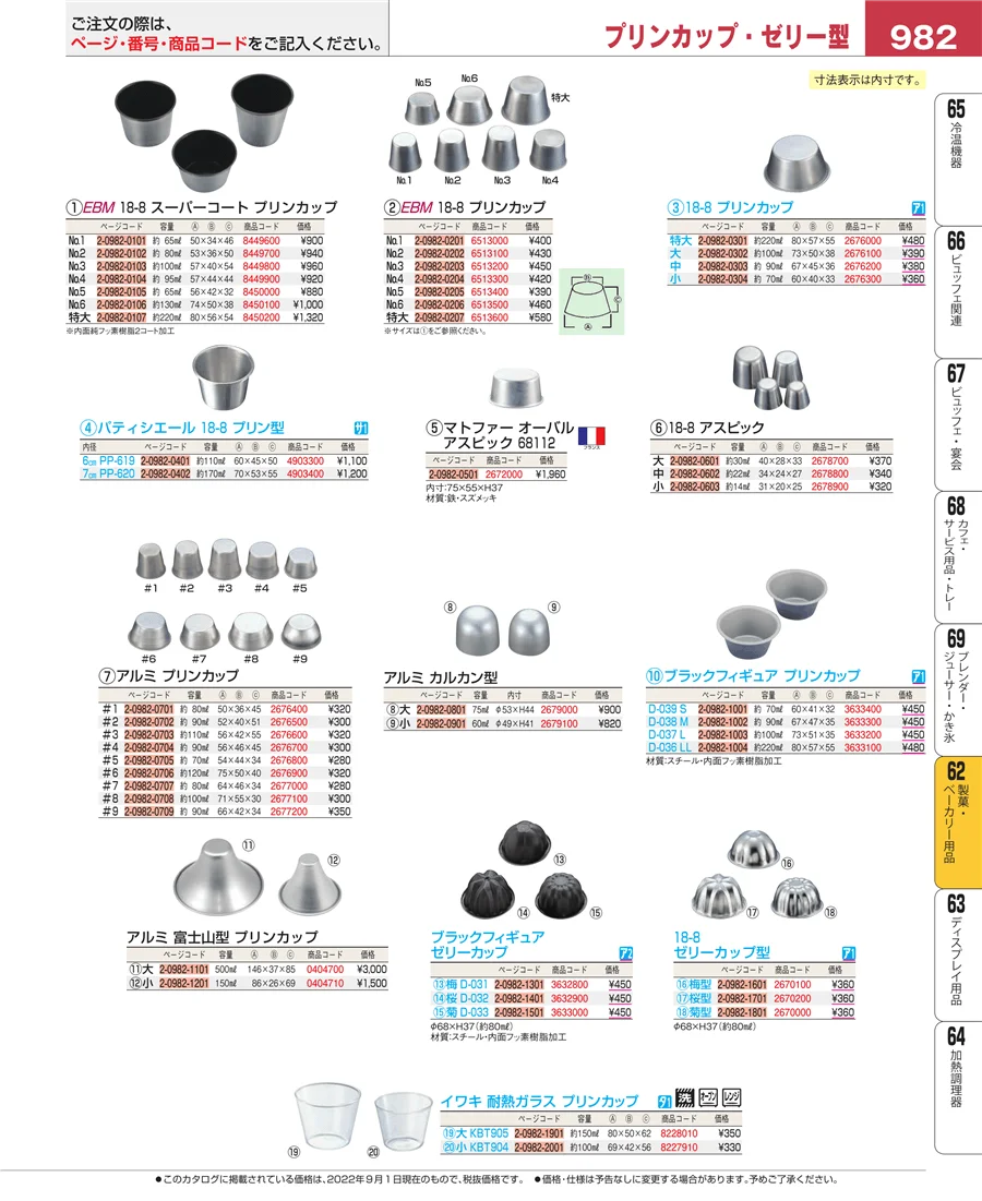 製菓・ベーカリー用品 ページ982