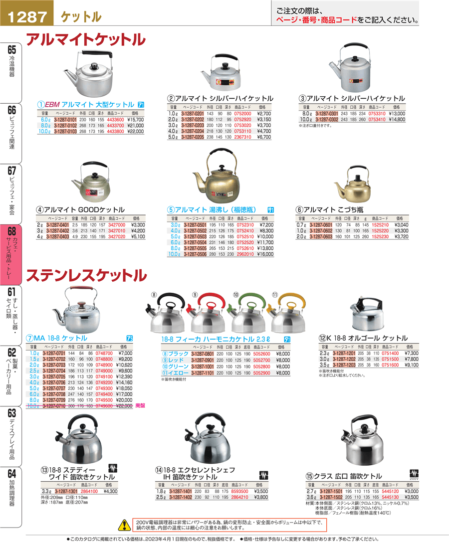 No.e23-505280018-8 ﾌｨｰｶ ﾊｰﾓﾆｶｹﾄﾙ 2.3L ｸﾞﾘｰﾝ FIKASTH-23 G掲載ページ