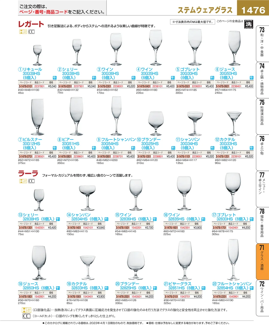 グラス・酒器 ページ1476