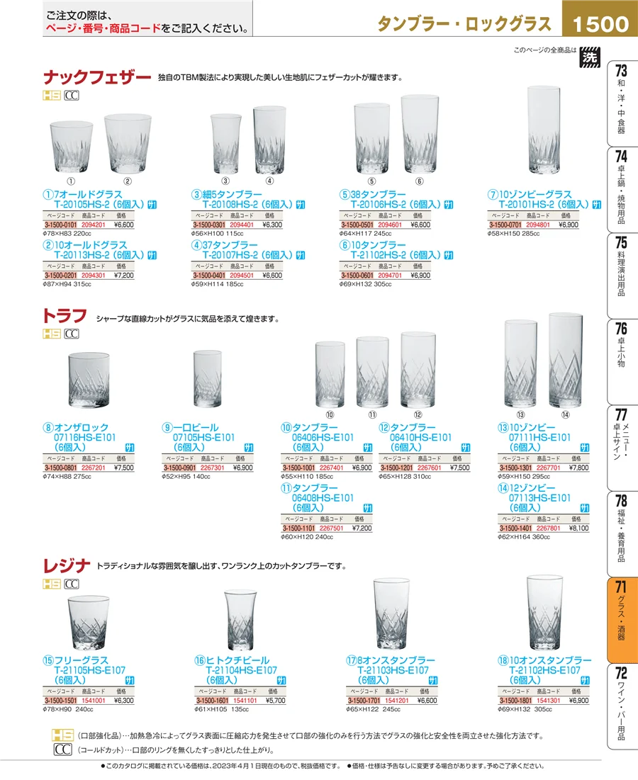 グラス・酒器 ページ1500
