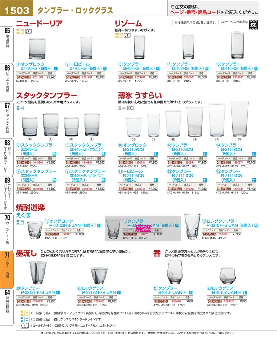 グラス・酒器 ページ1503